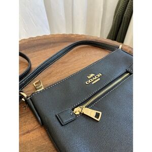 Coach Rowan File  Crossbody Handbag Black Leather K2241 CE871